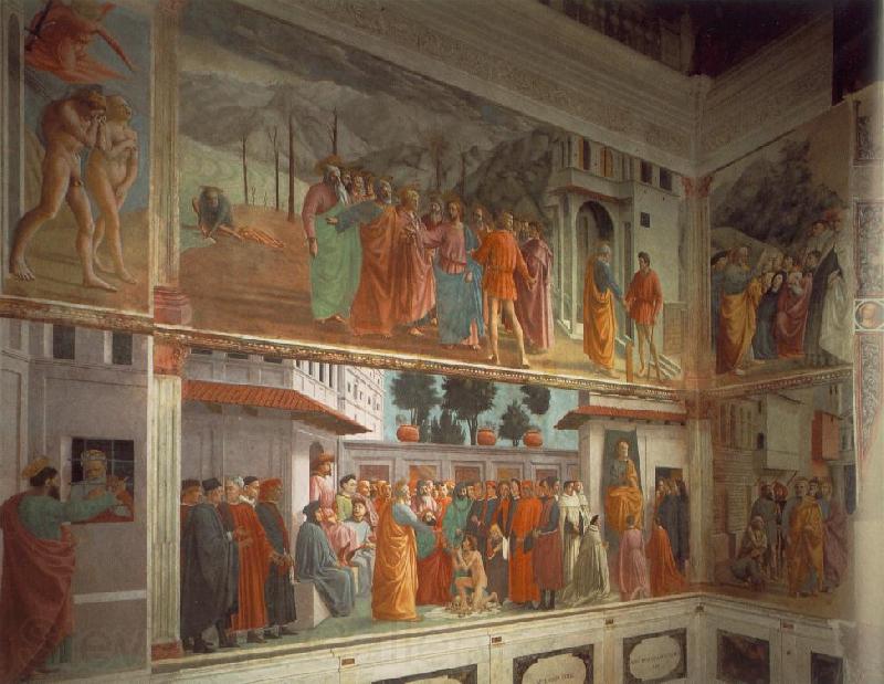 MASACCIO Frescoes in the Cappella Brancacci Spain oil painting art