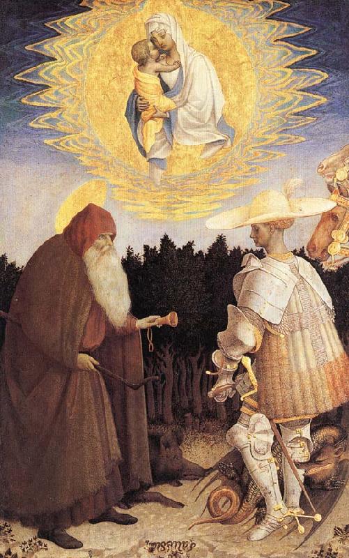 PISANELLO The Virgin and Child with St. George and St. Anthony the Abbot Spain oil painting art