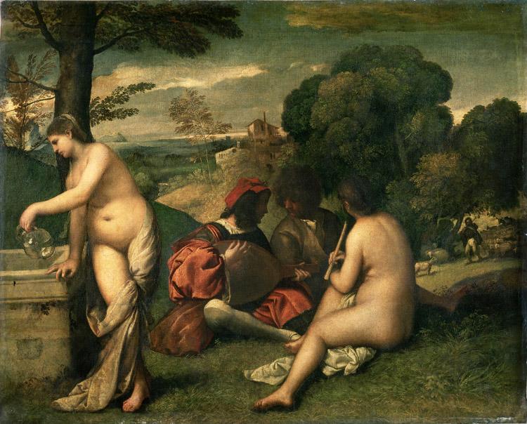 Giorgione Concerr Champetre (mk08) Norge oil painting art