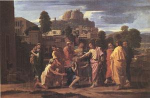 Poussin Christ Healing the Blind (mk05) Norge oil painting art