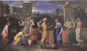 Poussin Eliezer and Rebecca (mk05) Norge oil painting art