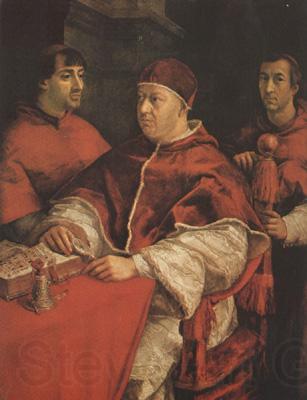 Raphael Pope Leo X with Cardinals Giulio de'Medici (mk08) Norge oil painting art