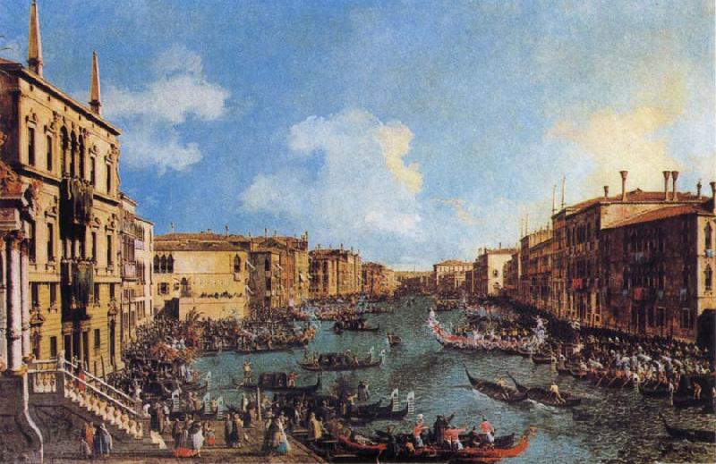 Canaletto Regatta on the Canale Grande Norge oil painting art