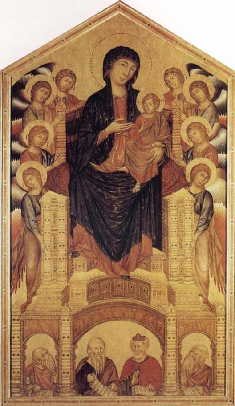 Cimabue Madonna and Child Enthroned with Angels and Prophets Norge oil painting art