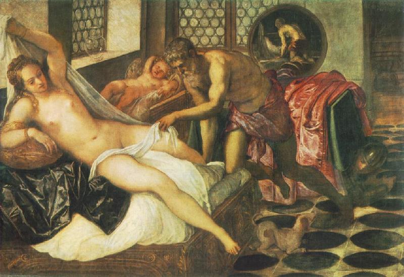 Tintoretto Vulcanus Takes Mars and Venus Unawares Norge oil painting art