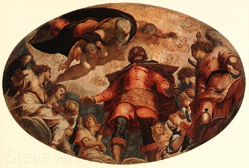 Tintoretto Glorification of St Roch Norge oil painting art